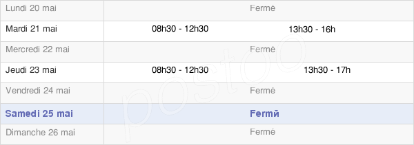 horaires d'ouverture de la Mairie De Senven-Léhart