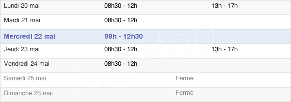 horaires d'ouverture de la Mairie De Coadout