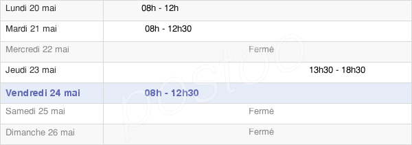 horaires d'ouverture de la Mairie De Berhet