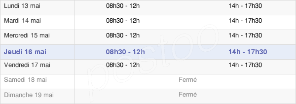 horaires d'ouverture de la Mairie D'Aigues-Vives