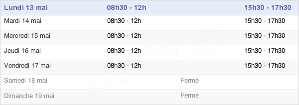 horaires d'ouverture de la Mairie De Fournes