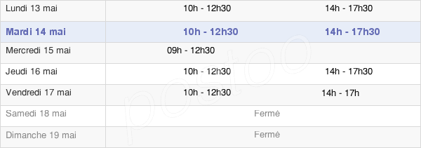 horaires d'ouverture de la Mairie De Rochefort-Sur-Nenon