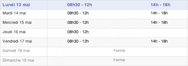 horaires d'ouverture de la Mairie De Clairvaux-Les-Lacs