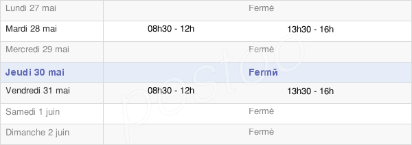 horaires d'ouverture de la Mairie Du Frasnois