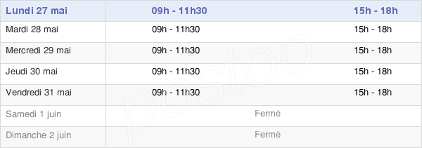 horaires d'ouverture de la Mairie De Benfeld