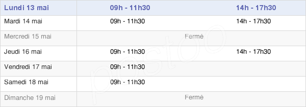 horaires d'ouverture de la Mairie De Boutigny-Sur-Essonne