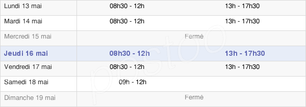 horaires d'ouverture de la Mairie De Fleury-Mérogis