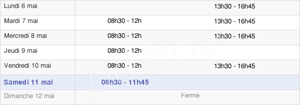 horaires d'ouverture de la Mairie D'Auvers-Sur-Oise