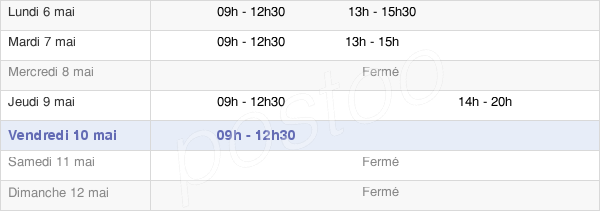 horaires d'ouverture de la Mairie De Courcelles-Sur-Viosne