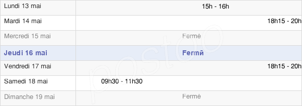 horaires d'ouverture de la Mairie De Saint-Germain-Sur-Ecole