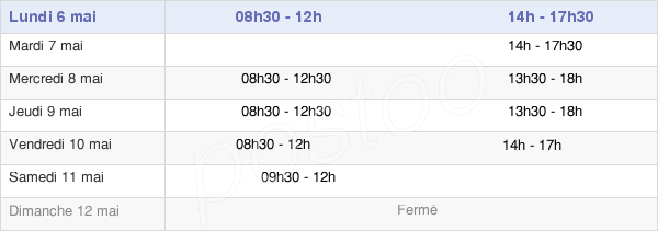 horaires d'ouverture de la Mairie De Saint Fargeau Ponthierry