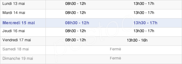 horaires d'ouverture de la Mairie De Bray-Sur-Seine
