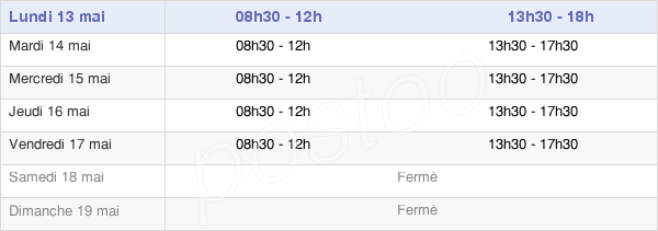 horaires d'ouverture de la Mairie De Fontaine-Lès-Vervins