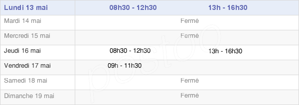 horaires d'ouverture de la Mairie De Dampleux