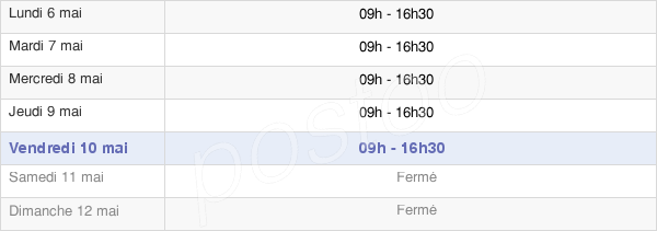 horaires d'ouverture de la Mairie De Chézy-Sur-Marne