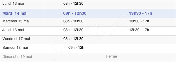 horaires d'ouverture de la Mairie De Chouzy-Sur-Cisse