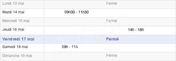 horaires d'ouverture de la Mairie De Fontaine-Raoul