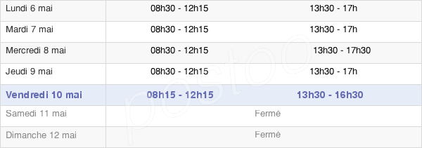 horaires d'ouverture de la Mairie De Noyers-Sur-Cher