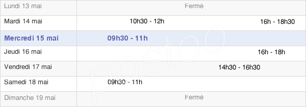 horaires d'ouverture de la Mairie De Crouy-Sur-Cosson