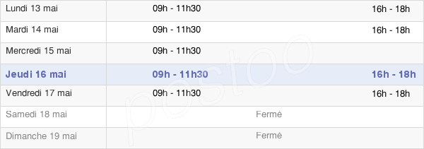horaires d'ouverture de la Mairie De Hombourg