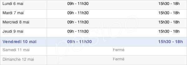 horaires d'ouverture de la Mairie De Hésingue