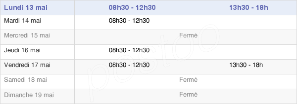 horaires d'ouverture de la Mairie De Sainte-Juliette-Sur-Viaur