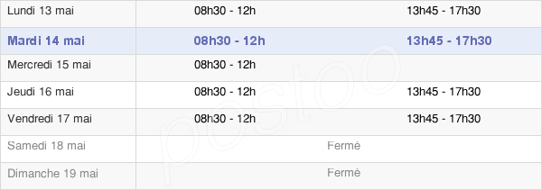 horaires d'ouverture de la Mairie De Saint-Rome-De-Cernon