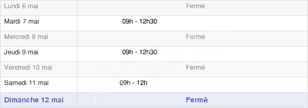 horaires d'ouverture de la Mairie D'Aroue-Ithorots-Olhaïby