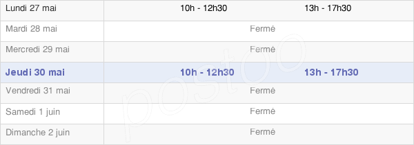 horaires d'ouverture de la Mairie De Féas