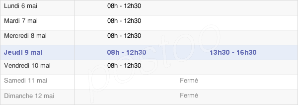 horaires d'ouverture de la Mairie De Savignac-Les-Ormeaux