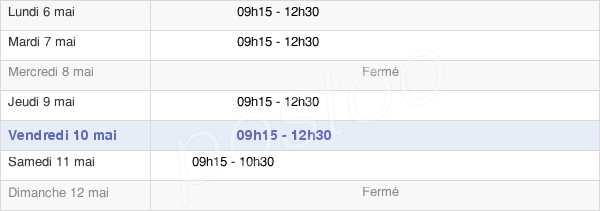 horaires d'ouverture de la Mairie De Veulettes-Sur-Mer