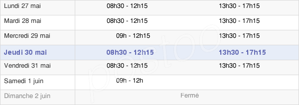 horaires d'ouverture de la Mairie De Caudebec-En-Caux