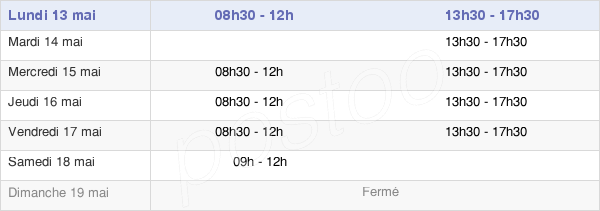 horaires d'ouverture de la Mairie De Fresnes