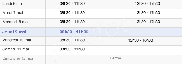 horaires d'ouverture de la Mairie De Champigny-Sur-Marne