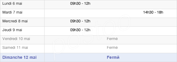 horaires d'ouverture de la Mairie De Cirfontaines-En-Azois
