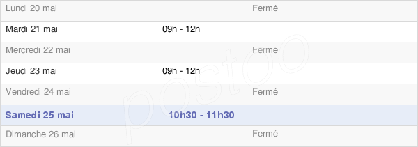 horaires d'ouverture de la Mairie De Perrogney Les Fontaines