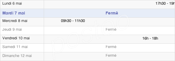 horaires d'ouverture de la Mairie De Saint-Genès-Du-Retz