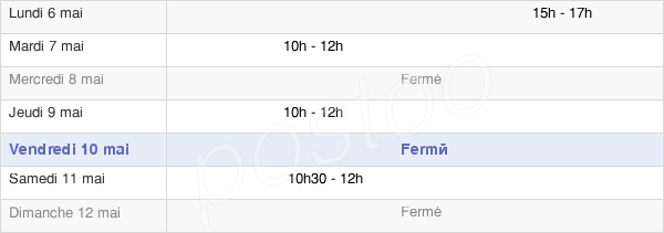 horaires d'ouverture de la Mairie De Saint-Bonnet-Près-Orcival