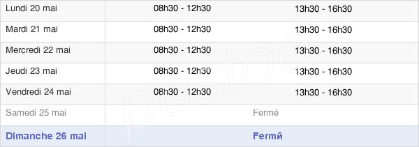 horaires d'ouverture de la Mairie De Saint-Dier-D'Auvergne