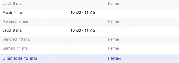 horaires d'ouverture de la Mairie De Saint-Loup-Terrier