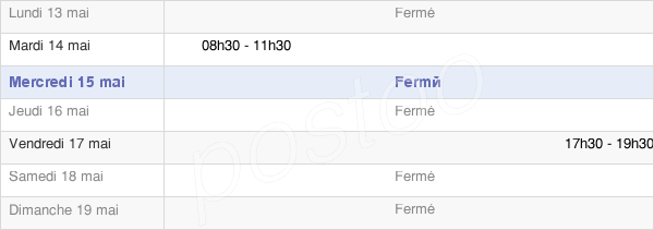 horaires d'ouverture de la Mairie De Tremblois-Lès-Rocroi