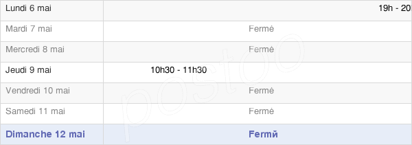 horaires d'ouverture de la Mairie De Le Châtelet-Sur-Sormonne