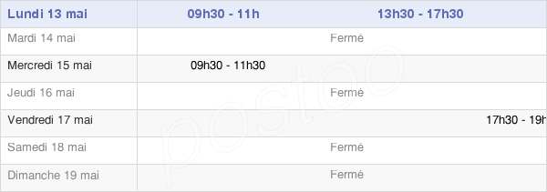 horaires d'ouverture de la Mairie De Remilly-Les-Pothées