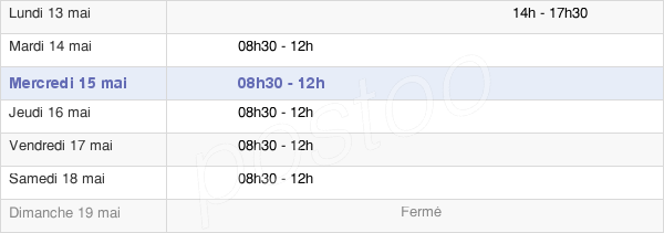 horaires d'ouverture de la Mairie D'Entre-Deux-Guiers