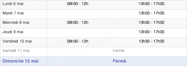 horaires d'ouverture de la Mairie De Saint-Malo-Des-Trois-Fontaines