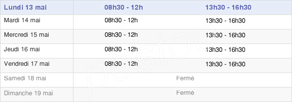 horaires d'ouverture de la Mairie De Groix