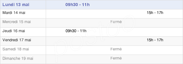 horaires d'ouverture de la Mairie De L'Hôpital-Le-Grand