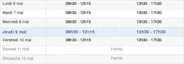 horaires d'ouverture de la Mairie De Violay