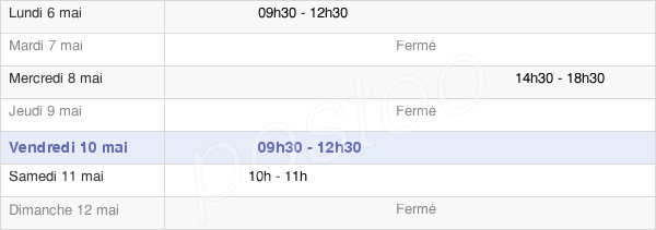 horaires d'ouverture de la Mairie De Saint-Germain-La-Montagne