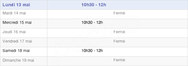 horaires d'ouverture de la Mairie D'Orvillers-Sorel